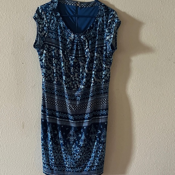 Blue Floral Midi Dress - Picture 1 of 1